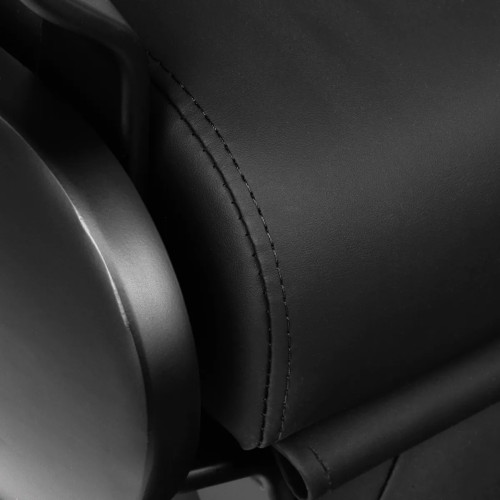 Zwarte kappersstoel met zwart frame