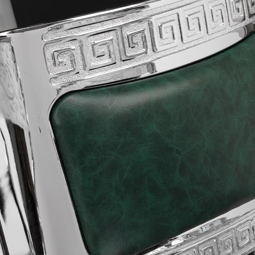  Groene Kappersstoel met Chromen Frame