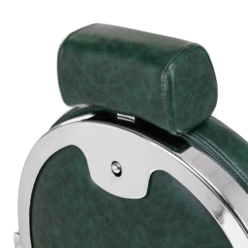  Groene Kappersstoel met Chromen Frame