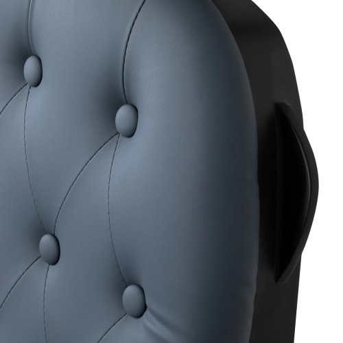 kappersstoel grafiet grijs met zwart frame