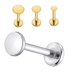 Titanium labret met platte top 