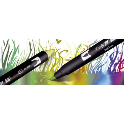 Tombow ABT Dual - Brush tekenpennen - Pastel kleuren - Set van 6