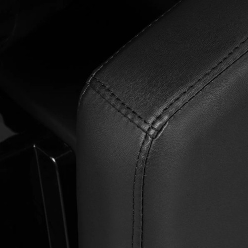 kapperswastafel met verstelbare voetensteun zwart