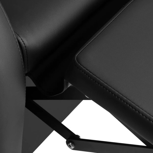 kapperswastafel met verstelbare voetensteun zwart