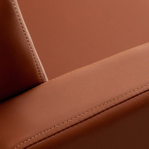 kappersstoel bruin met zwarte voet