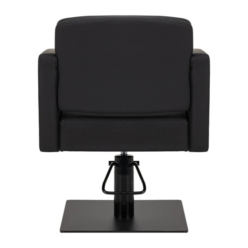 kappersstoel zwart met zwarte voet