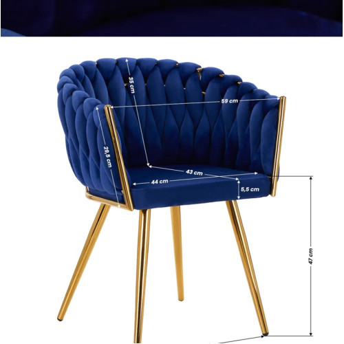 Beauty vaste stoel blauw   